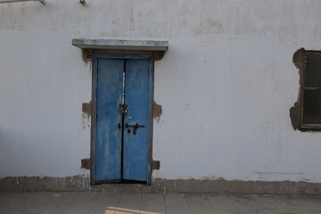 old window with shutters