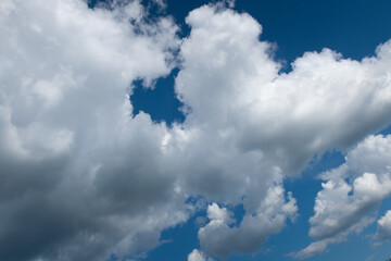 Very beautiful clouds in the blue sky.