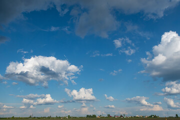 Very beautiful clouds in the blue sky.