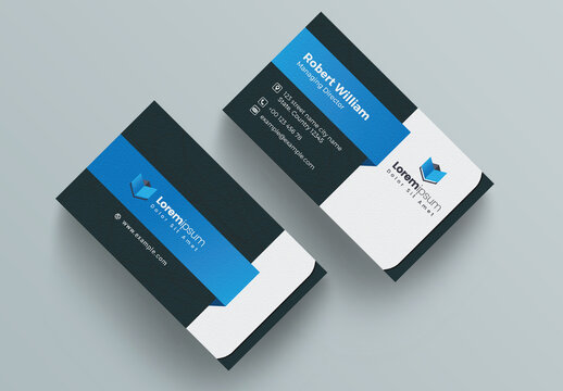 Blue Business Card Layout