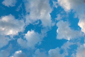 Very beautiful clouds in the blue sky.