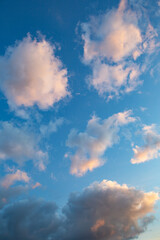 Naklejka na ściany i meble Very beautiful clouds in the blue sky.