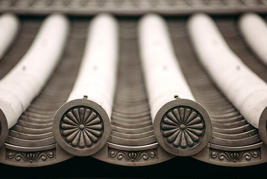 Japan, Kyoto,&Ocirc;&oslash;&Omega;Temple roof, close-up