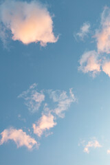 Very beautiful clouds in the blue sky.