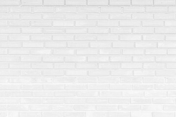 Fototapeta premium White brick wall texture background. Abstract weathered brickwork design backdrop.