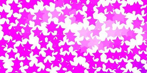 Obraz na płótnie Canvas Light Purple vector pattern with abstract stars. Colorful illustration in abstract style with gradient stars. Pattern for new year ad, booklets.