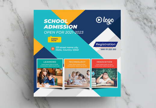 School Admission Social Media Marketing Post
