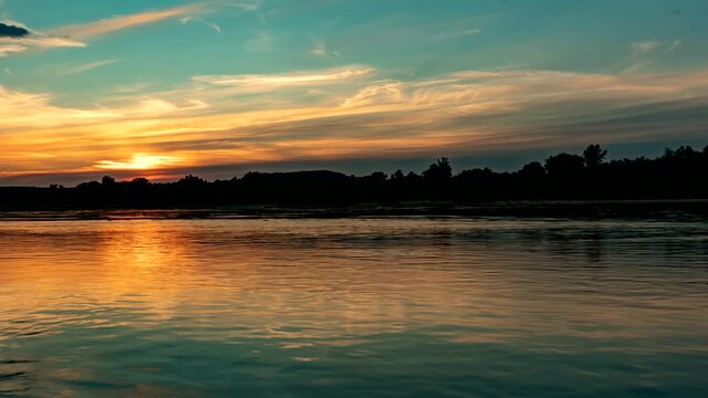 Sunset on the Vistula River.