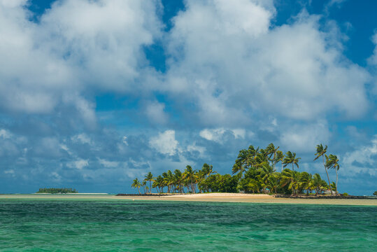 France, Wallis and Futuna, Clouds over sandy beach of Wallis island
