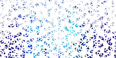 Light pink, blue vector backdrop with chaotic shapes.