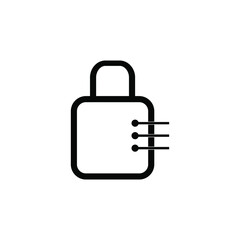 lock icon on a white background, vector illustration