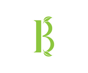 B Leave Letter logo or B symbolic logo