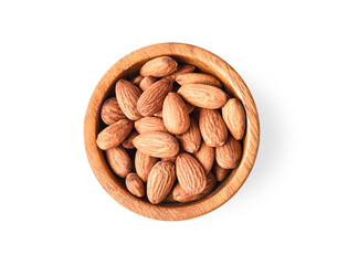 Almond on a white background