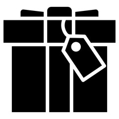 
Surprise gift, package vector in solid design 
