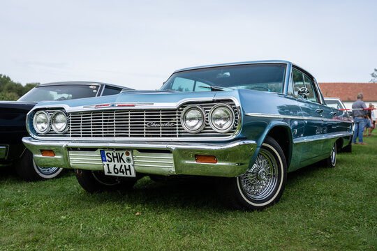 DIEDERSDORF, GERMANY - AUGUST 30, 2020: The full-size car Chevrolet Impala, 1964. The exhibition of "US Car Classics".