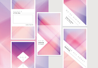 Abstract Geometric Colorful Social Media Story Layouts
