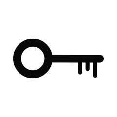 Key icon in trendy flat style isolated
