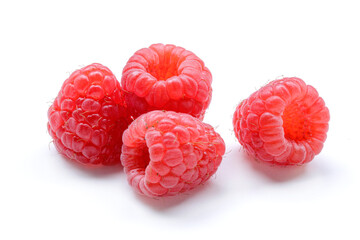 Red Raspberries isolated on white background © disneyfrog