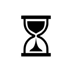 Sandglass icon. Hourglass symbol. Clock icon.