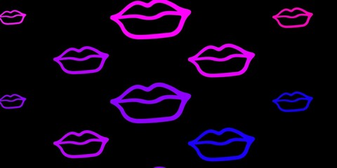 Dark Purple, Pink vector template with businesswoman signs.