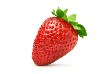 Juicy Red Strawberry islated on white background.
