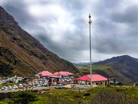 July 2018, Sikkim, India. A wide angle view of Baba Harbhajan Mandir during day time. This is a very popular tourist attraction in sikkim, India