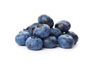 heap of blueberries isolated on white background