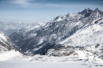 Fototapeta na wymiar amazing winter landscape in the Swiss Alps Matterhorn
