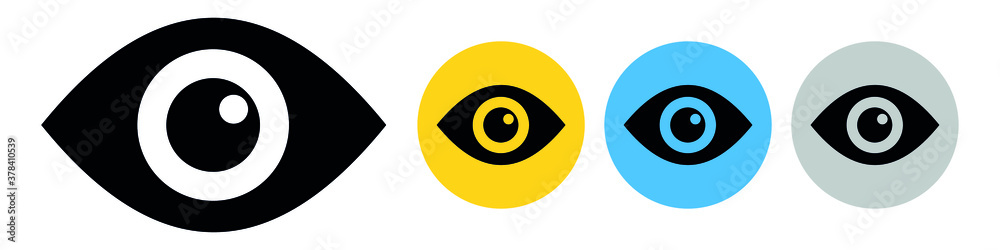 Canvas Prints simple eye icon vector. eyesight pictogram in flat style.