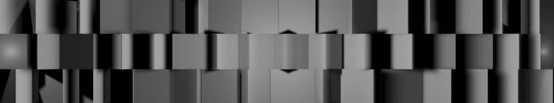 Super Wide Extended 3D Rendered Video with geometric art in 5760X1080px
