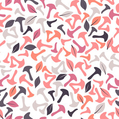 Seamless pattern with mushrooms