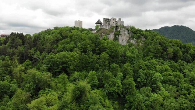 Celje Castle in Slovenia. Shot 1