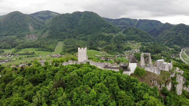 Celje Castle in Slovenia. Shot 2