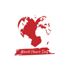 World heart day design template concept on white background