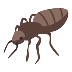 Ant icon. Isometric of ant vector icon for web design isolated on white background