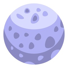 Space moon icon. Isometric of space moon vector icon for web design isolated on white background