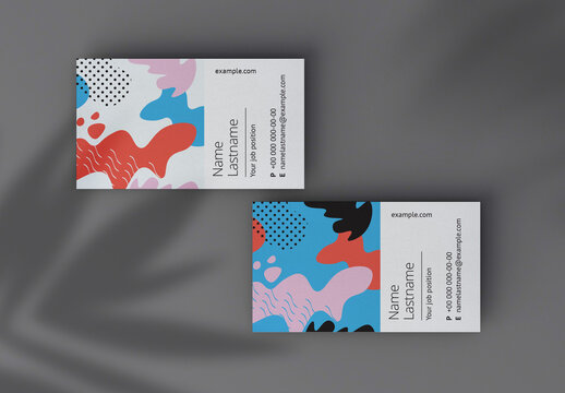 Abstract Artistic Business Card Layout