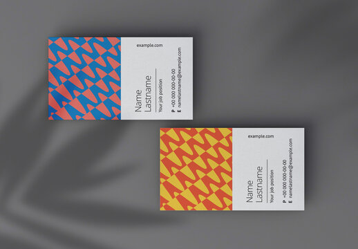Abstract Pattern Business Card Layout
