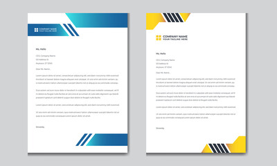 Business Letterhead modern style abstract elegant minimal clean and creative Letterhead corporate company business letterhead template design