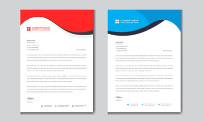 modern creative and clean business style letterhead bundle of your corporate project design.set to print with vector & illustration. corporate letterhead bundle.