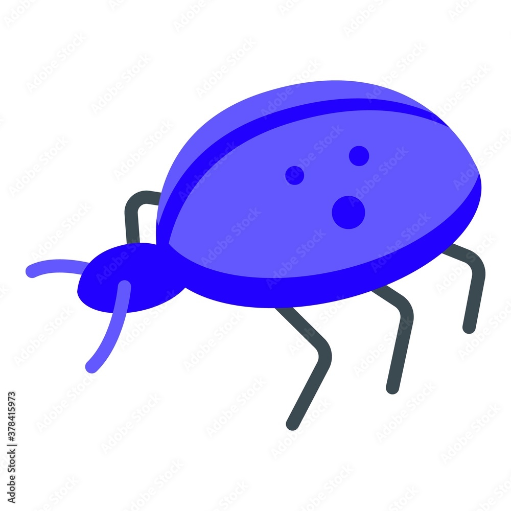 Poster quality assurance bug icon. isometric of quality assurance bug vector icon for web design isolated o