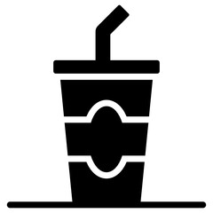 
Glyph vector design of takeaway drink icon.
