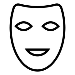 
Theater mask, theme party icon in filled vector design 
