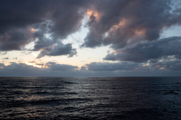 Sunset on the beach of gros, San Sebastian