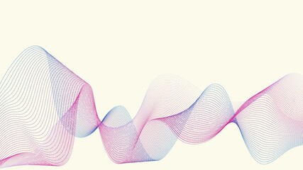 Vector light background with bright wave effects. Suitable for posters, slide presentations on the medicine topic. Neuroscience, physics and other future science technologies and for IT companies. 