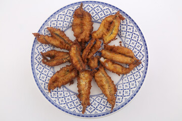 anchovies fried with egg and flour