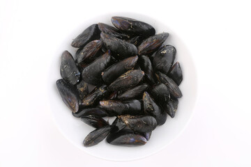 raw fresh mussels as sea food