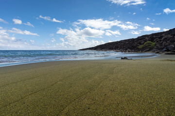Papakolea Olivine Green Sand Beach On The Big Island Of Hawaii, USA