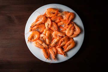 shrimp on a white plate