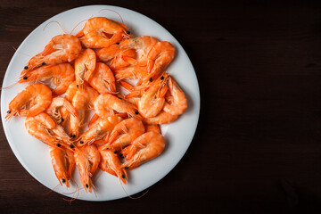 shrimp on a white plate